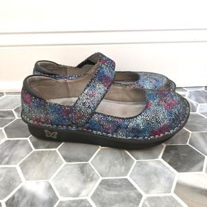 Alegria Paloma Copacetic Multicolored Metallic Mary Jane Comfort Nursing Shoes